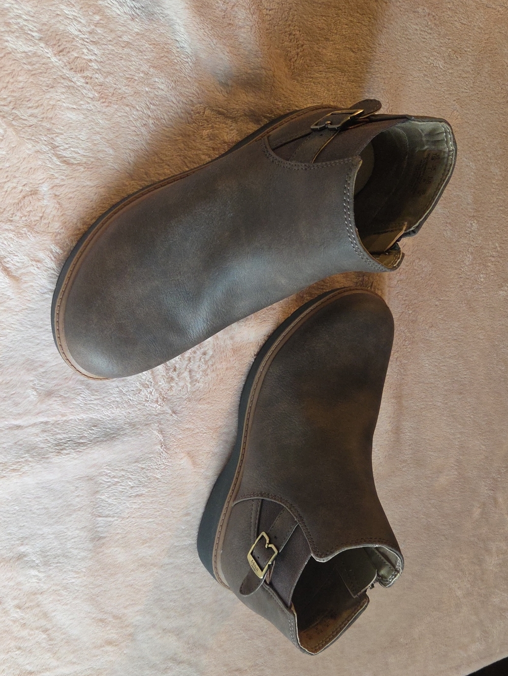 Dr. Scholl's Women's Dark Brown Slip-On Ankle Booties with Buckle